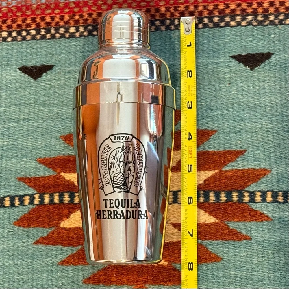 Herradura Metal Cocktail Shaker Set with Two Shot Glasses